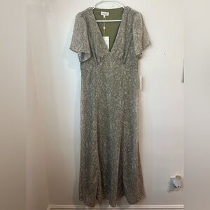 NWT Bohme Green Kasen Maxi Dress Size M
